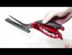 Dreamfarm's Scizza in 12 seconds - scissors cleanly cut pizza