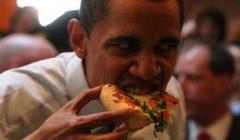 Obama Eating Pizza